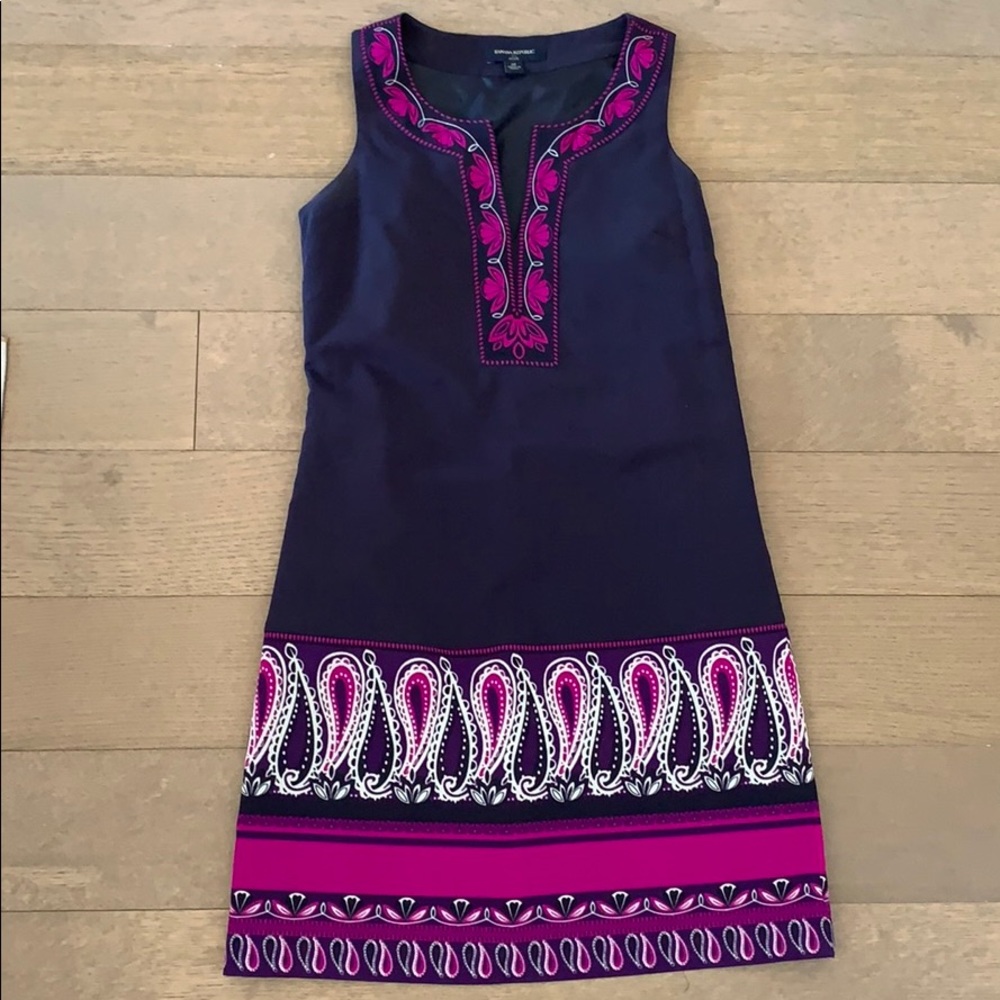 Banana Republic Purple and Fuchsia Shift Dress